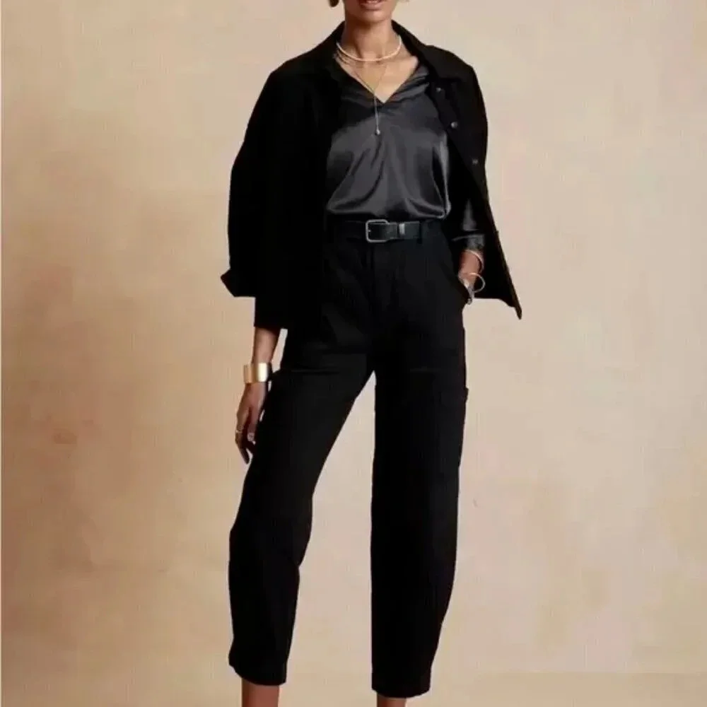 Banana Republic Cargo Utility Black Pant
